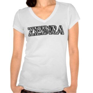 Zebra Text T Shirt