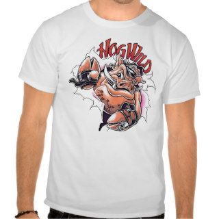 Hog Wild   Biker Pig Goes Hog Wild T Shirt