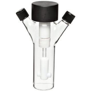 Wheaton 356875 Glass 50mL Celstir Spinner Flask, with 15 415 Screw Caps, 38mm x 141mm Science Lab Spinner Flasks