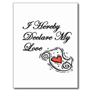 declaration of love postcard