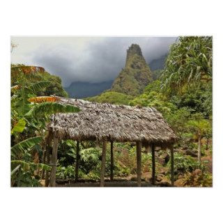 Hut in Iao Valley State Park, Maui, Hawaii Poster