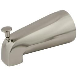 Zinc 5 inch Satin Nickel Diverter Tub Spout Bathroom Faucets