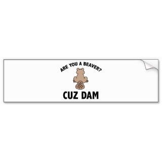 Are You A Beaver? Cuz Dam Bumper Sticker