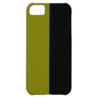 Black and Olive Split Color Scheme iPhone 5C Covers