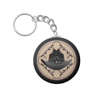 Western Rodeo Queen Cowgirl Keychain