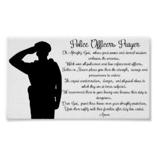 Police Officers Prayer Posters
