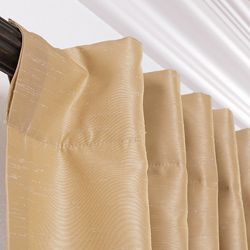 Brut Vintage Faux Textured Dupioni Silk 96 inch Curtain Panel EFF Curtains