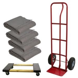Buffalo Tools 600 lb. Capacity Hand Truck with 4 Moving Blankets DISCONTINUED HDMKIT