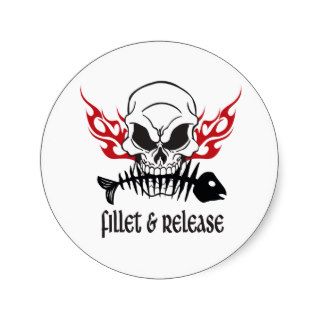 Fillet & Release Skull Stickers