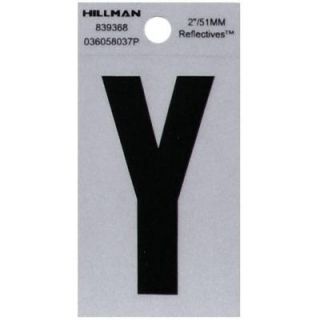 The Hillman Group 2 in. Vinyl Reflective Letter Y 839368