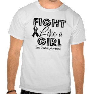 Fight Like a Girl Dazzling   Skin Cancer T Shirts