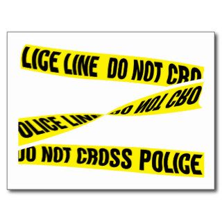 Police Line Tape ~ Do Not Cross ~ Crime Scene Post Cards