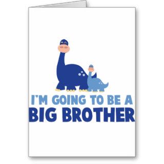 dinosaur big brother to be NEW blue Cards