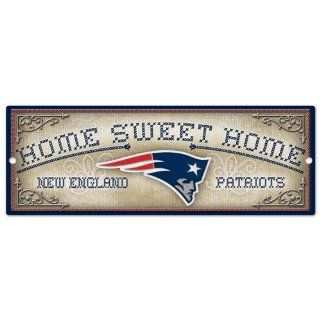 New England Patriots Home Sweet Home 6x17 Wood Sign 