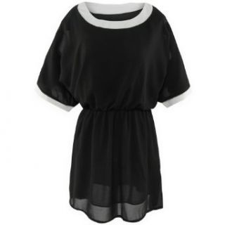Gamiss Women's Sweet Casual Slimming Dress, Black, Regular Sizing 18