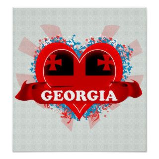 Vintage I Love Georgia Poster