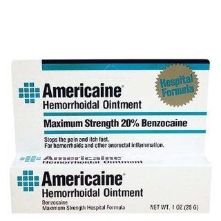 Americaine Hemorrhoidal Ointment, Maximum Strength 1 oz, 28 g Health & Personal Care
