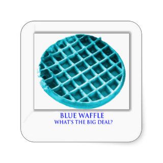 Blue waffle what's the big deal square stickers