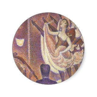 Le Chahut, The Can Can by George Pierre Seurat Round Sticker