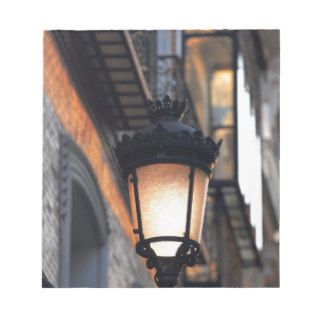 Orange colonial street lamp Madrid Memo Note Pads