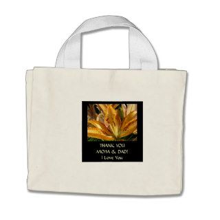 Thank You Mom & Dad tote bag gifts Wedding Party