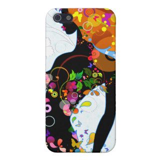 Abstract Colorful Flower Girl Cases For iPhone 5