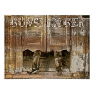 Gunslinger, Wild West Cowboy Saloon Print