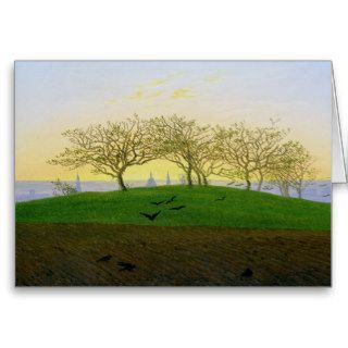 Hills and Ploughed Fields near Dresden Greeting Card