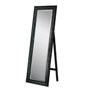 Deco Mirror 18 in. x 64 in. Carousel Floor Mirror in Black 8806