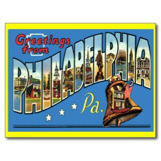 Philadelphia Vintage Greeting Postcard