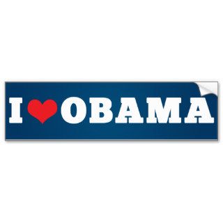 I Love Obama Bumper Stickers