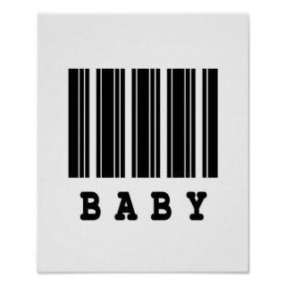 baby barcode design posters