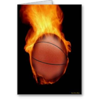 Basketball On Fire Card