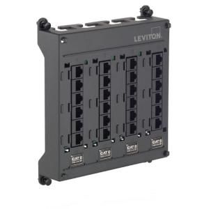 Leviton Structured Media Twist and Mount Patch Panel with 6 Cat 5e Ports/6 Cat 6 Ports   Black 004 476TM 652