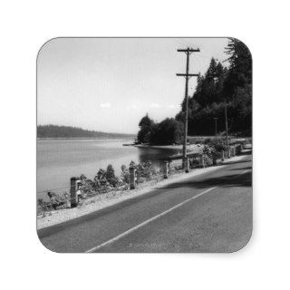 Hood Canal, WA View of Highway along water Sticker