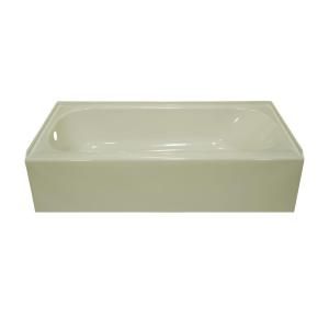 Lyons Industries Victory 4.5 ft. Left Drain Soaking Tub in Biscuit VTL09542716L