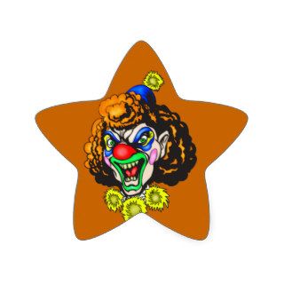 Disgusting Evil Clown Stickers