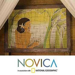 Alaya Cholprasertsuk 'Impress Nature' Framed Batik Art (Thailand) Novica Framed Art