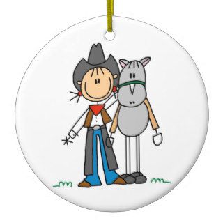 Cowgirl With Horse T shirts and Gifts Ornament