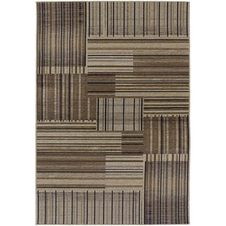Power Loomed Dolce Trattoria Beige/ Black Area Rug (7'10 x 10'9) COURISTAN INC 7x9   10x14 Rugs
