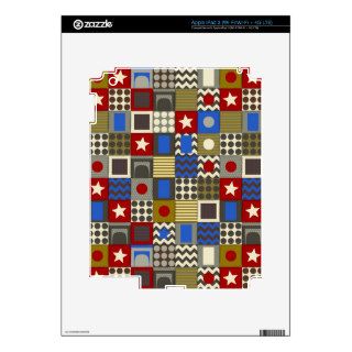 geometric universe squares iPad 3 decal