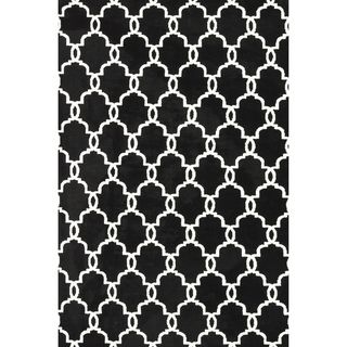 Microfiber Woven Harlow Onyx Rug (2'3 x 3'9) Alexander Home Accent Rugs