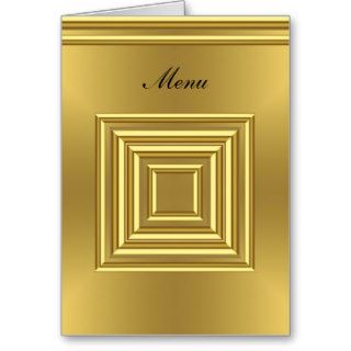 Most Popular Wedding Menu Gold Cards