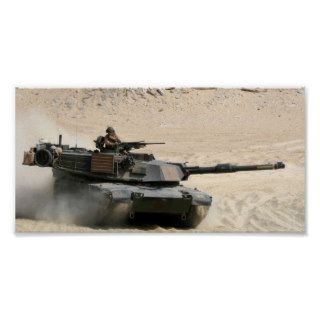 M1 A1 Abrams Main Battle Tank during training Print