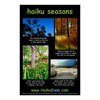 Haiku Seasons poster (black background)