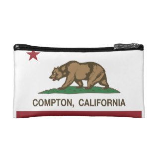California State Flag Compton Cosmetic Bags