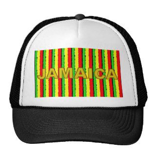 Rasta Colors Jamaica Red Gold and Green Mesh Hats