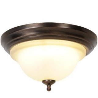 AF Lighting 617235 13 3/4 Inch W by 6 1/4 Inch H Wellington Lighting Collection 1 Light Flush Mount, Oil Rubbed Bronze   Close To Ceiling Light Fixtures  
