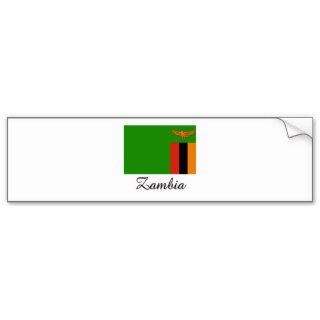 Zambia Flag Design Bumper Stickers