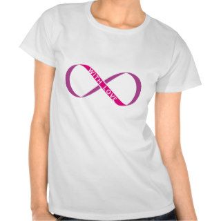 pink infinity sign and text with love tees